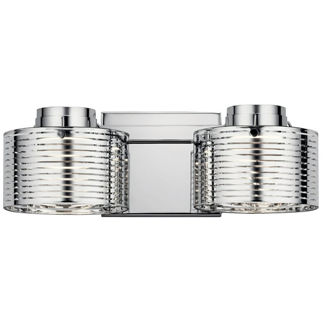 Elan Santora 5" High Polished Chrome 2-Light LED Wall Sconce