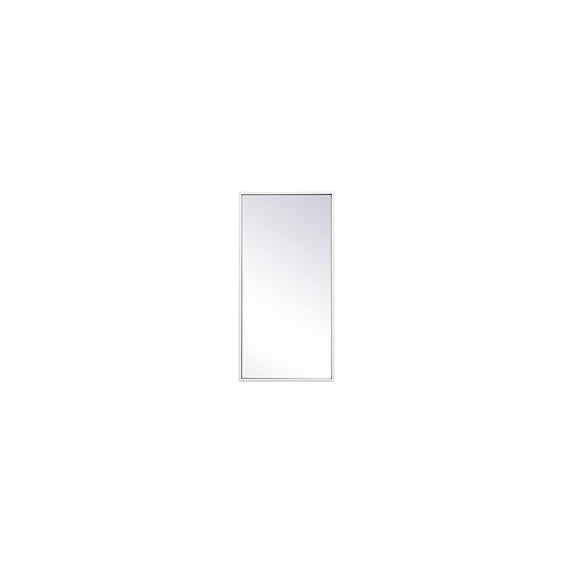 Elegant Decor Metal frame rectangle mirror 14x28 inch in white