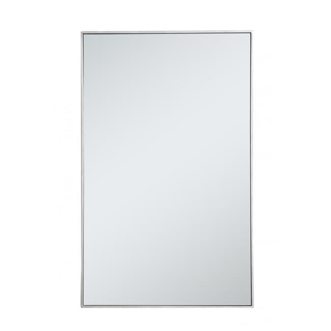 Metal frame rectangle mirror 30 inch in Sliver