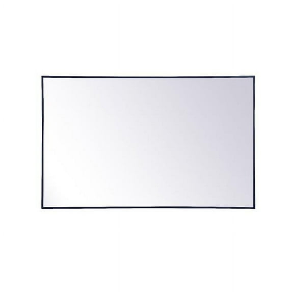Elegant Lighting Metal frame rectangle mirror 30 inch x 48 inch in Blue