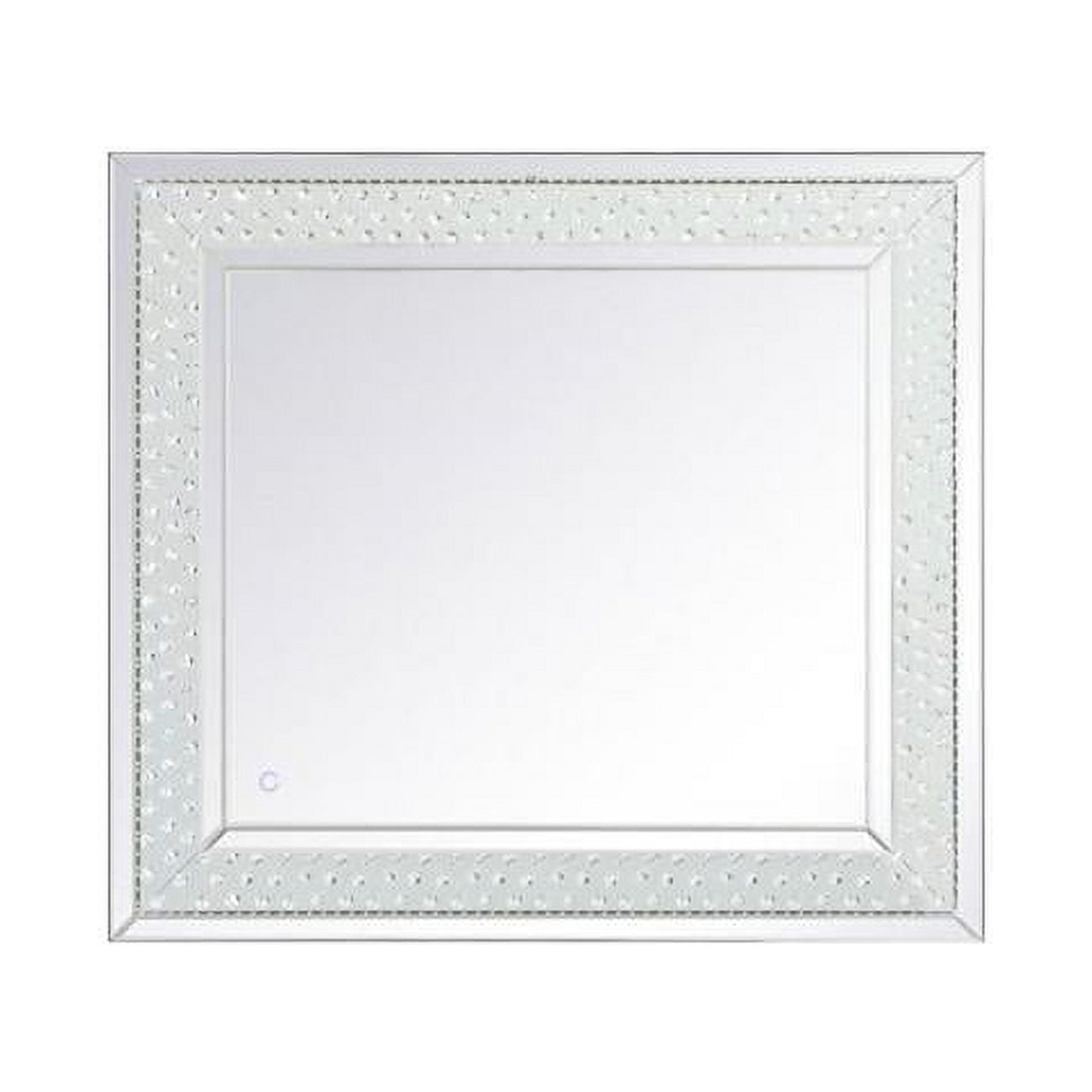 Elegant Decor  36 x 40 in. Raiden LED Crystal Mirror, Bronze
