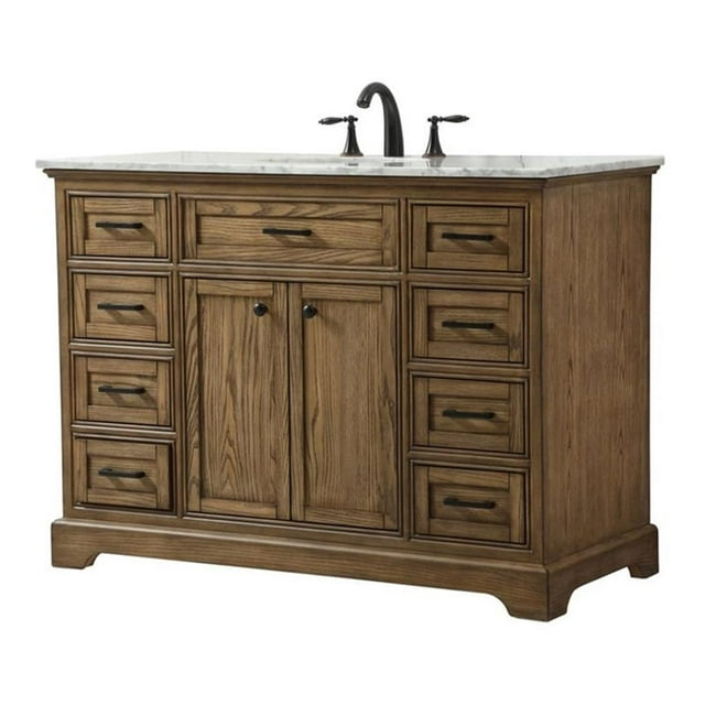 48 inch single bathroom vanity in driftwood