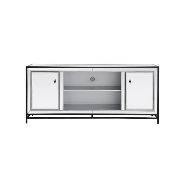 Elegant Decor James Mirrored TV Stand for TVs up to 55" in Black