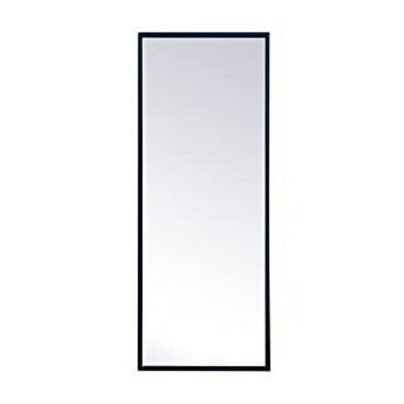 14 x 36 in. Metal Frame Rectangle Mirror, Blue