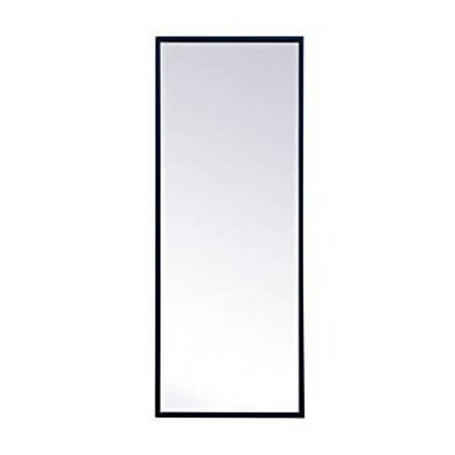 14 x 36 in. Metal Frame Rectangle Mirror, Blue