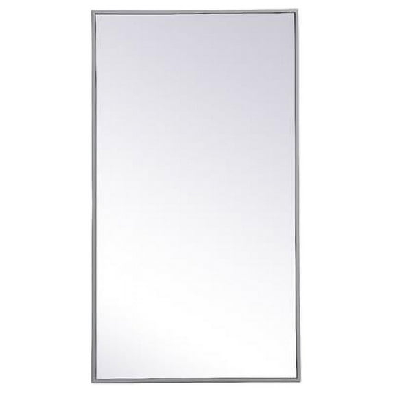 Elegant Decor MR42036GR 20 x 36 in. Metal Frame Rectangle Mirror, Grey