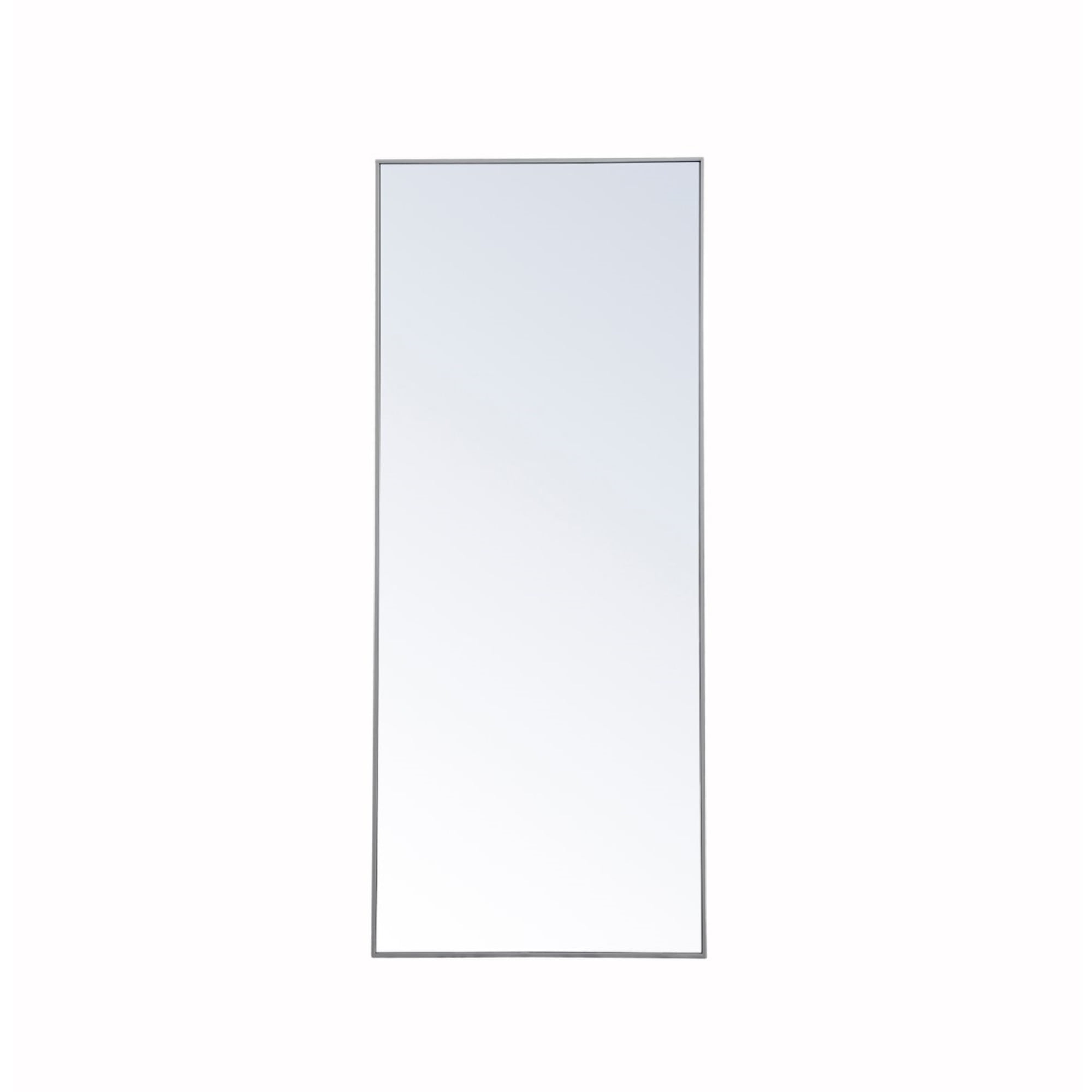 Elegant Decor Metal frame rectangle mirror 30x 72 inch in Grey