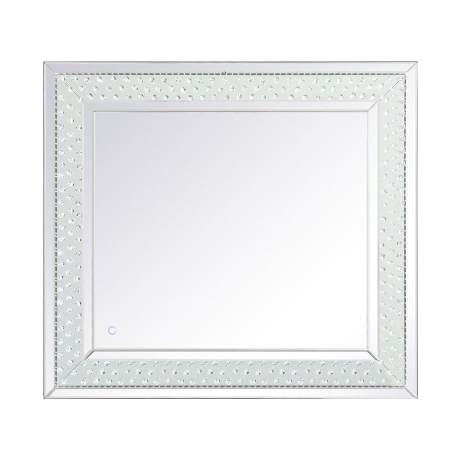 Elegant Decor  36 x 40 in. Raiden LED Crystal Mirror, Bronze
