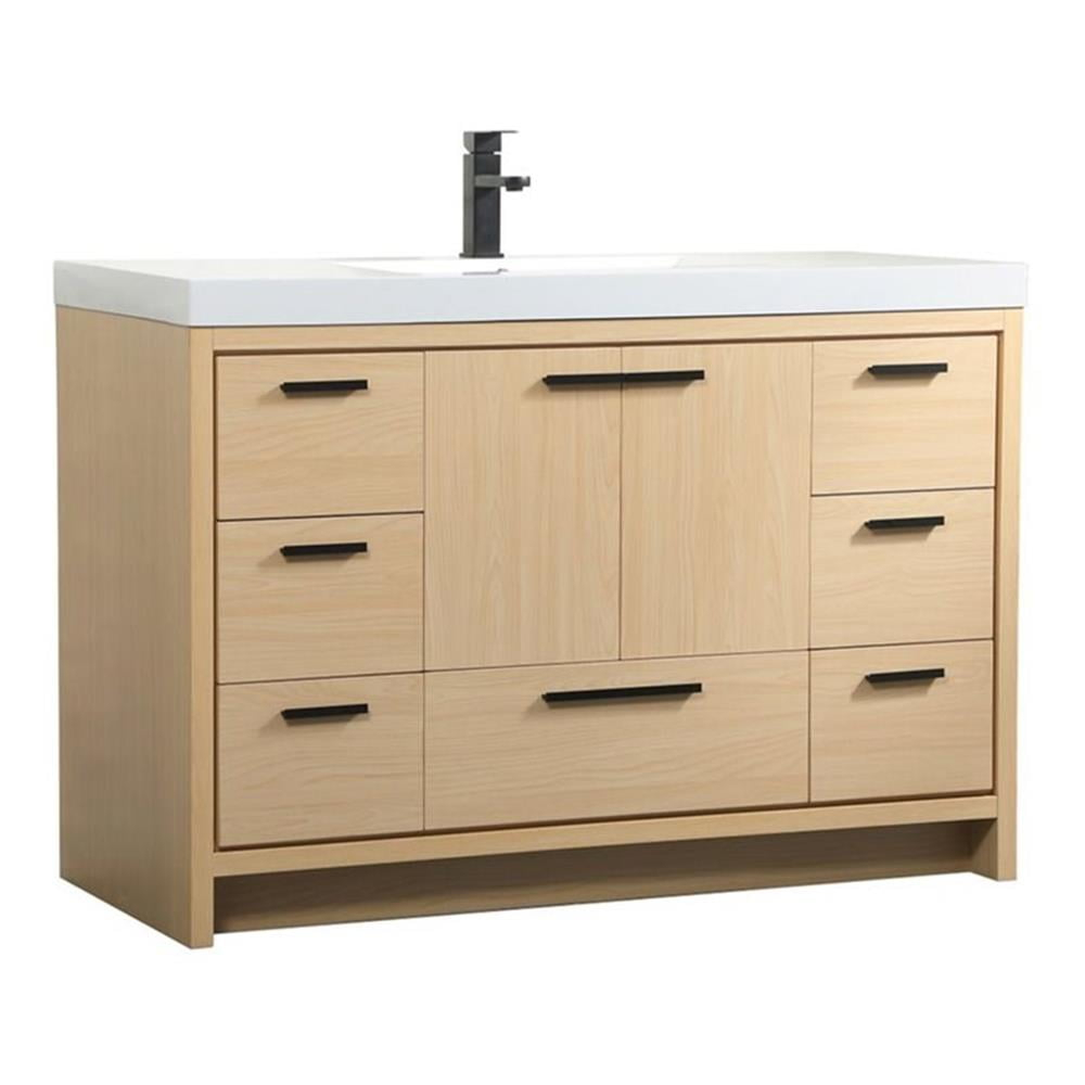 48 inch single bathroom vanity in Maple