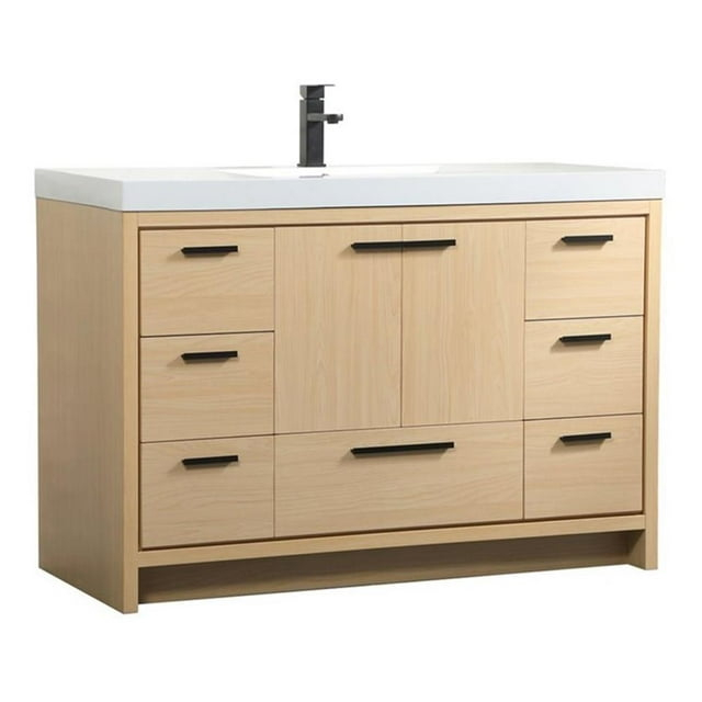48 inch single bathroom vanity in Maple