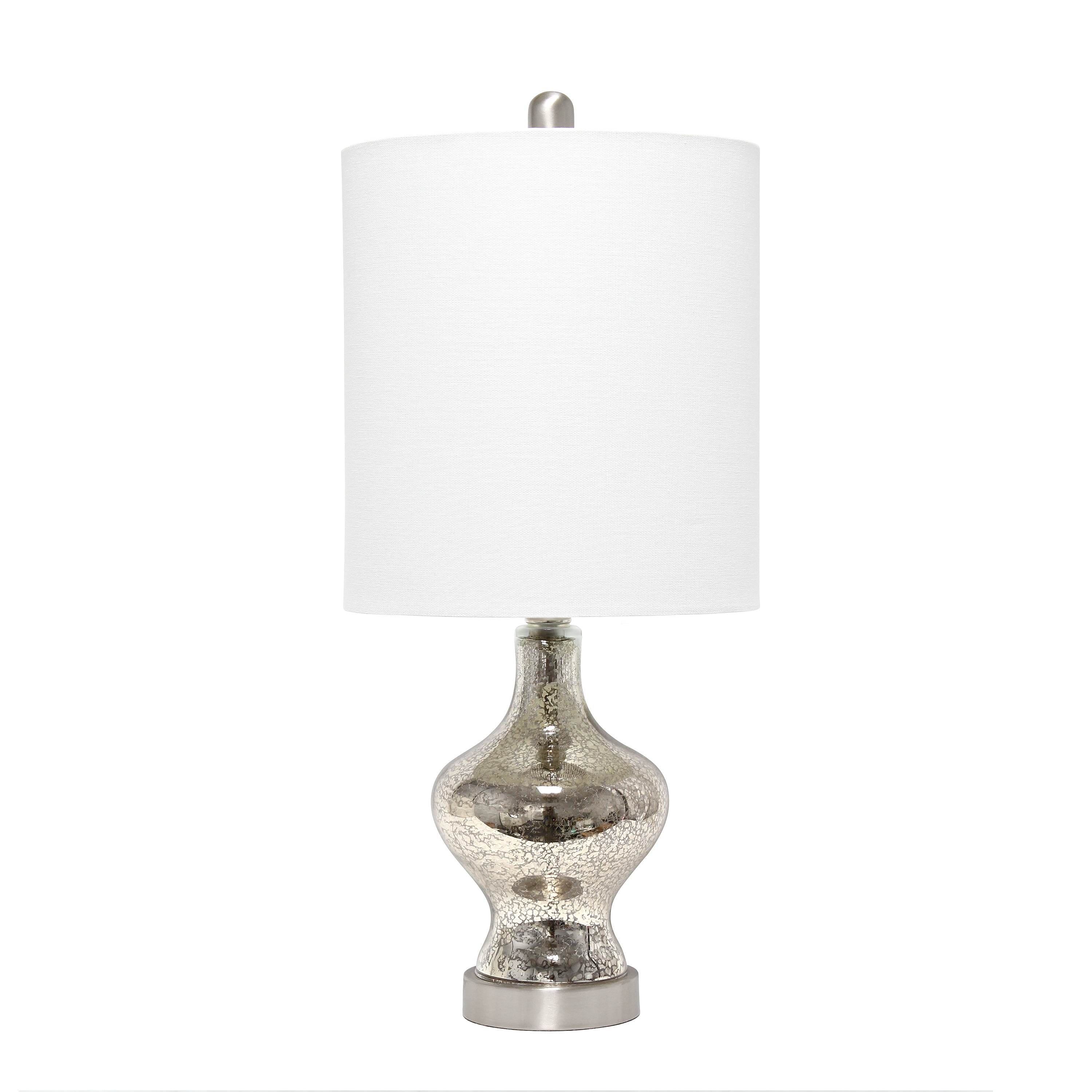 Elegant Designs Modern Glass Gourd Shaped Table Lamp - Mercury