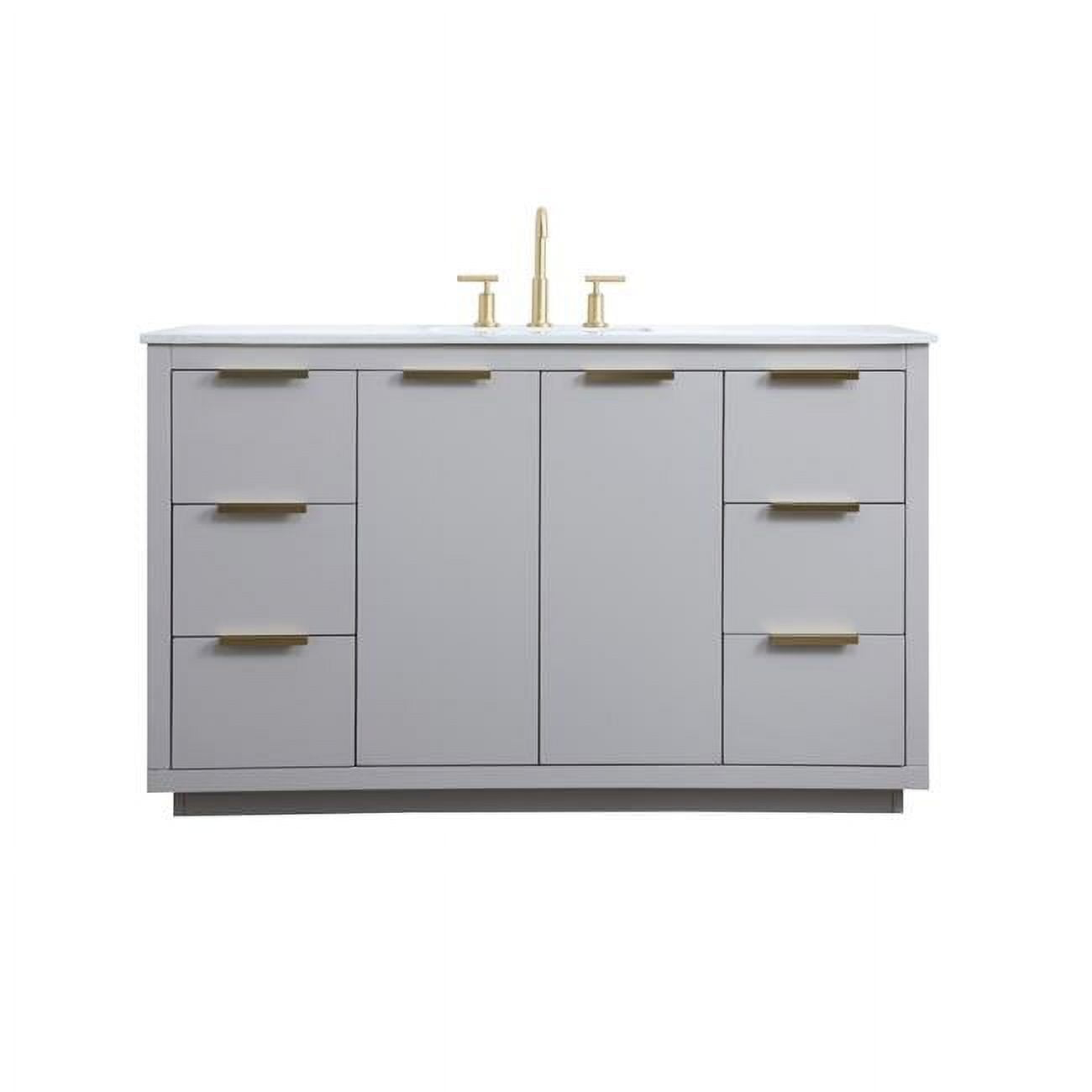Elegant Lighting Vf19454 Blake 54" Free Standing Single Basin Vanity Set - Grey