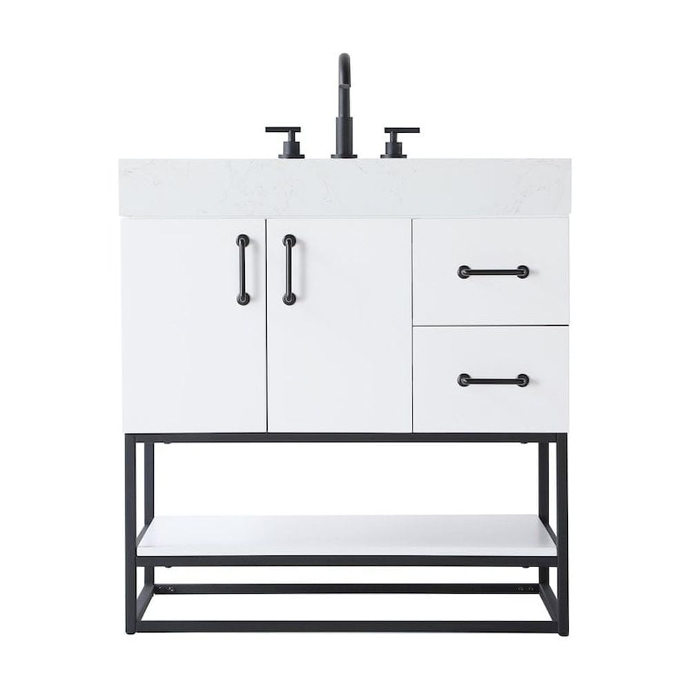 Elegant Kitchen and Bath 32 inch Single Bathroom Vanity in White