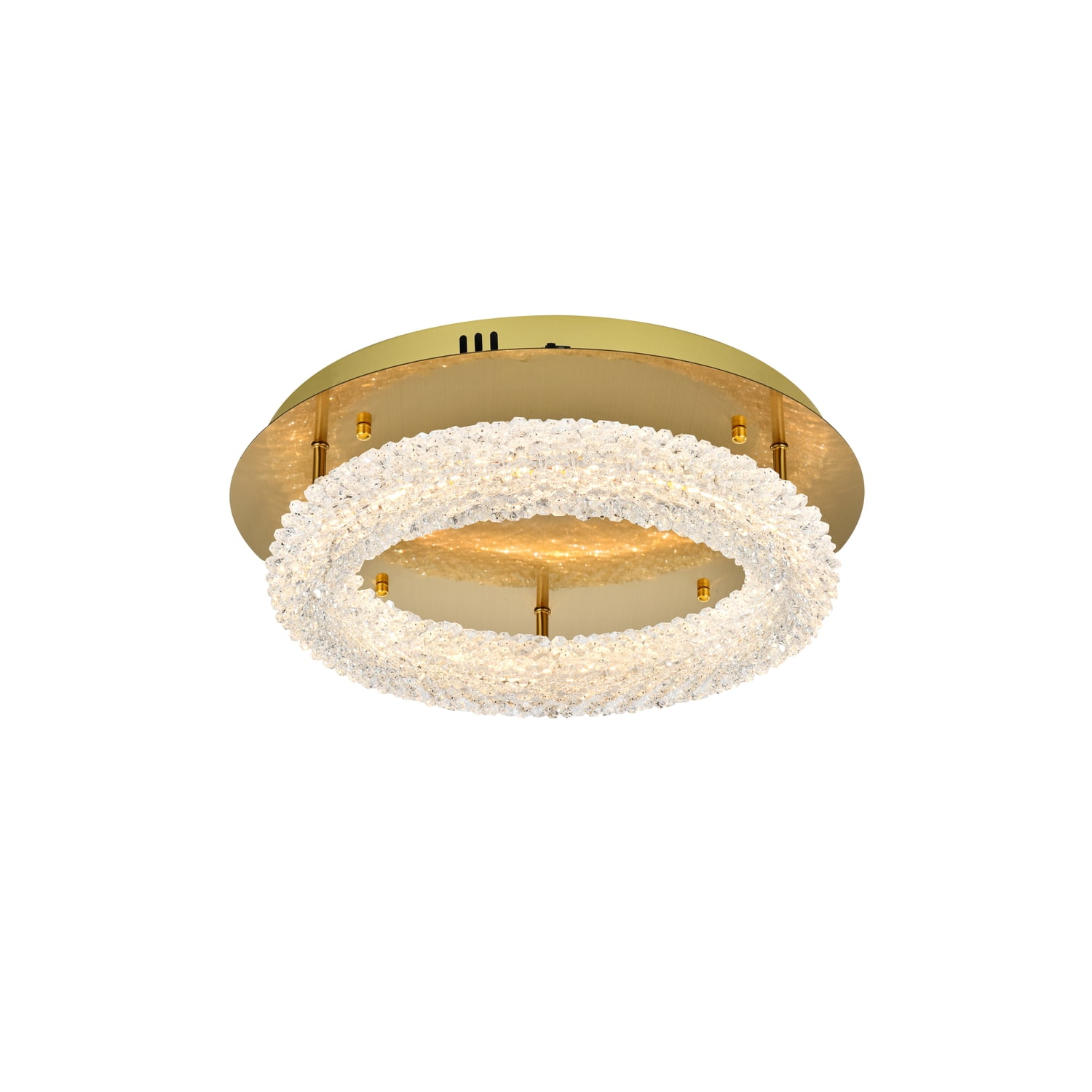 Elegant Lighting Bowen 1 - Light Flush Mount in  Satin Gold