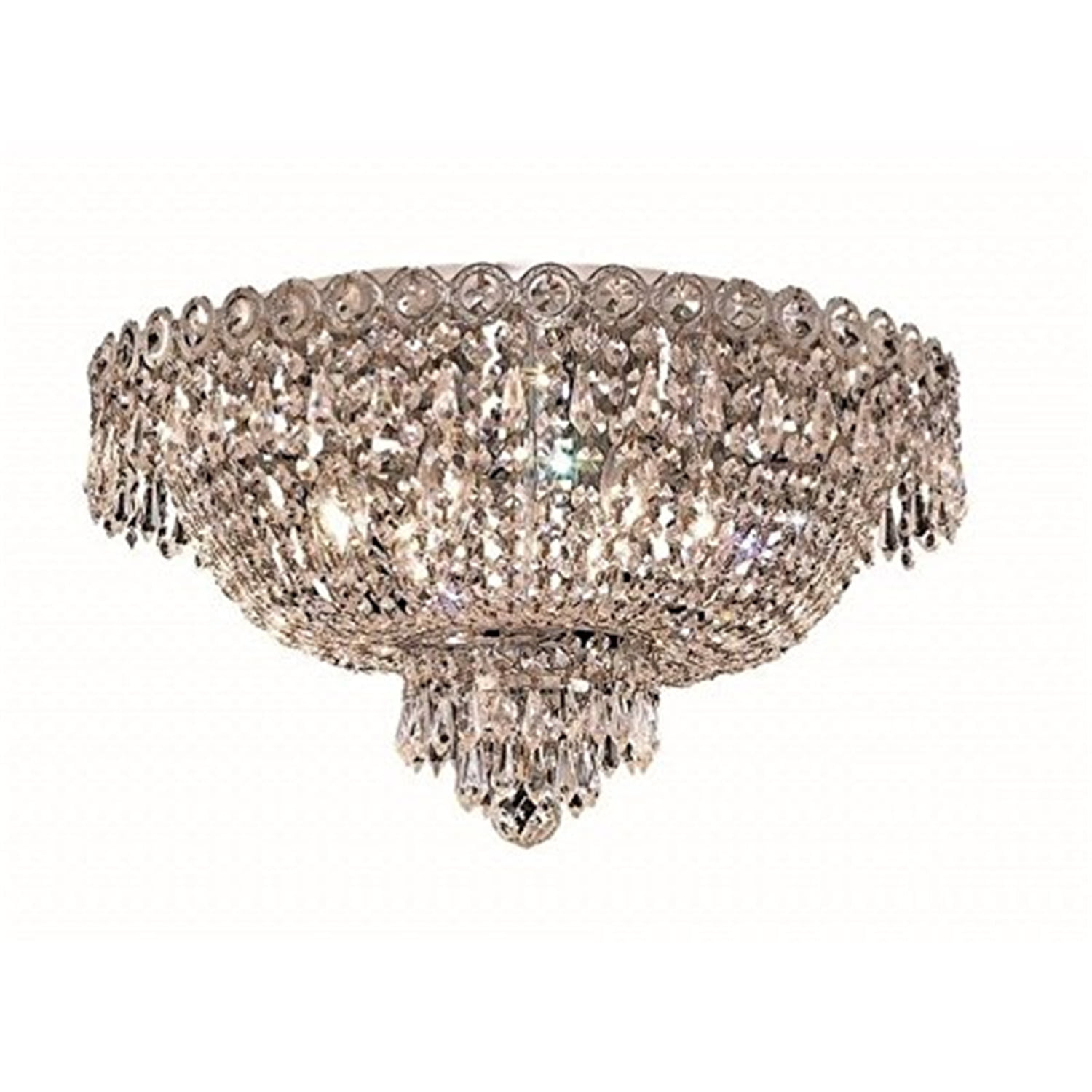Elegant Lighting Siglo 18" 6 Elementos de Luz Montaje Empotrado en Cristal