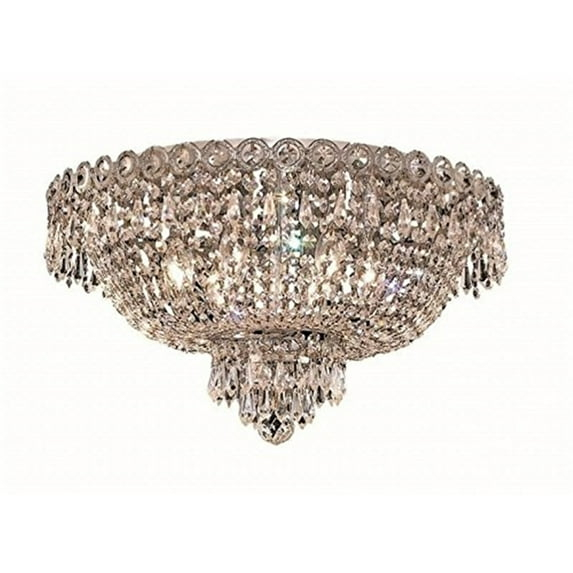 Elegant Lighting Siglo 18" 6 Elementos de Luz Montaje Empotrado en Cristal