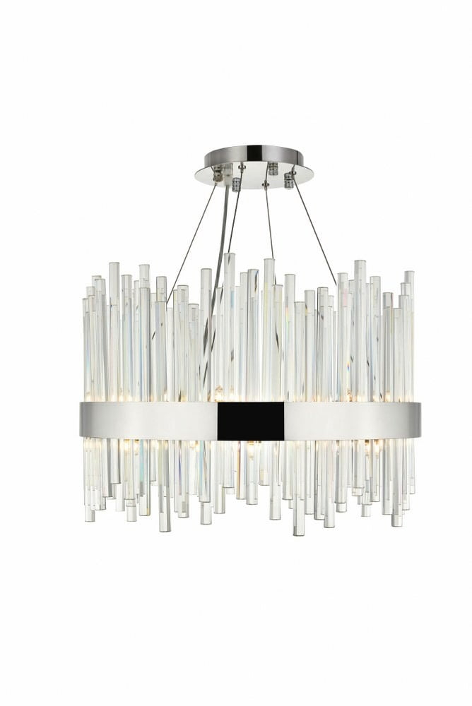 Elegant Lighting Dallas 14 Light Royal Cut Crystal Chandelier in Chrome