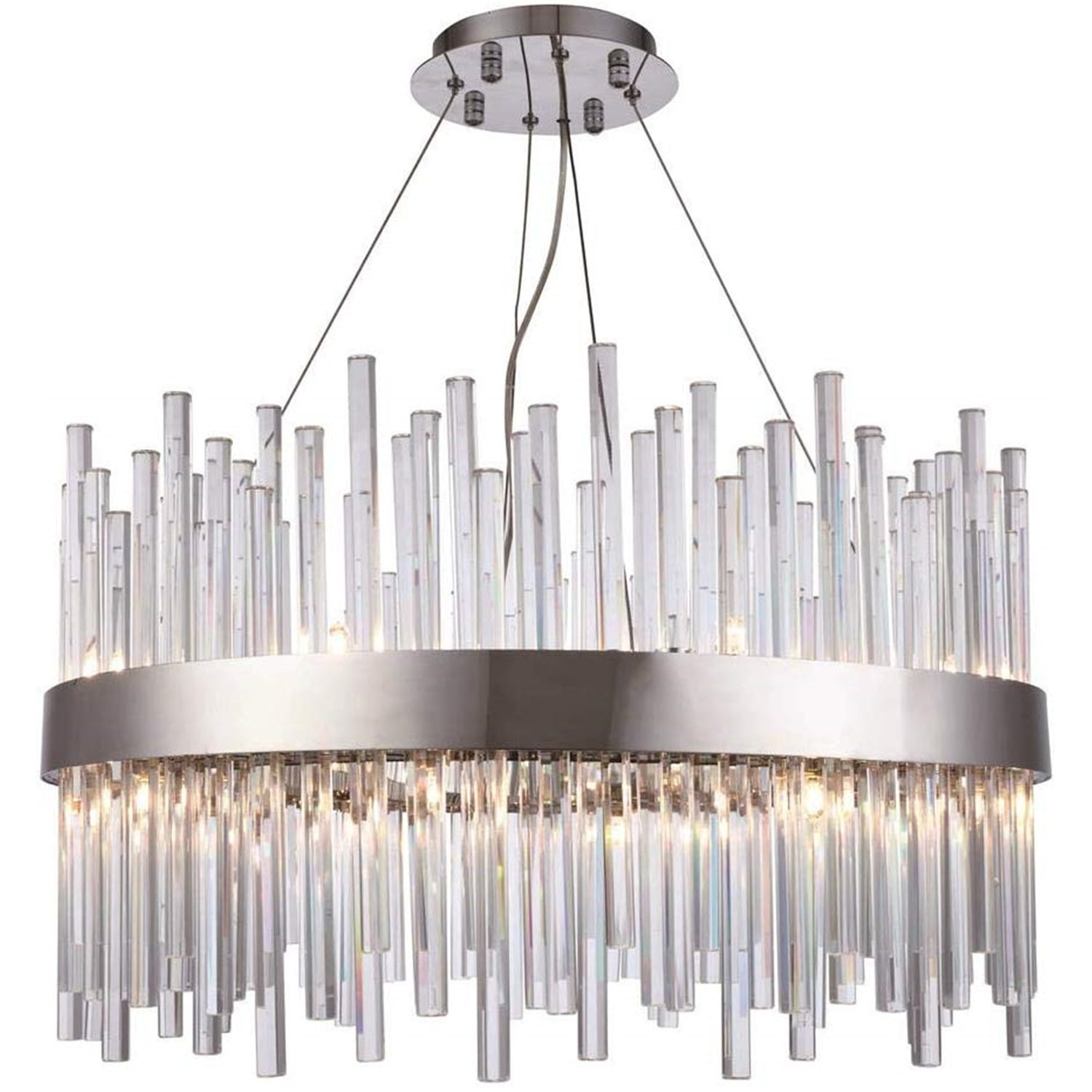 Elegant Lighting Dallas 16 Light Royal Cut Crystal Chandelier in Chrome