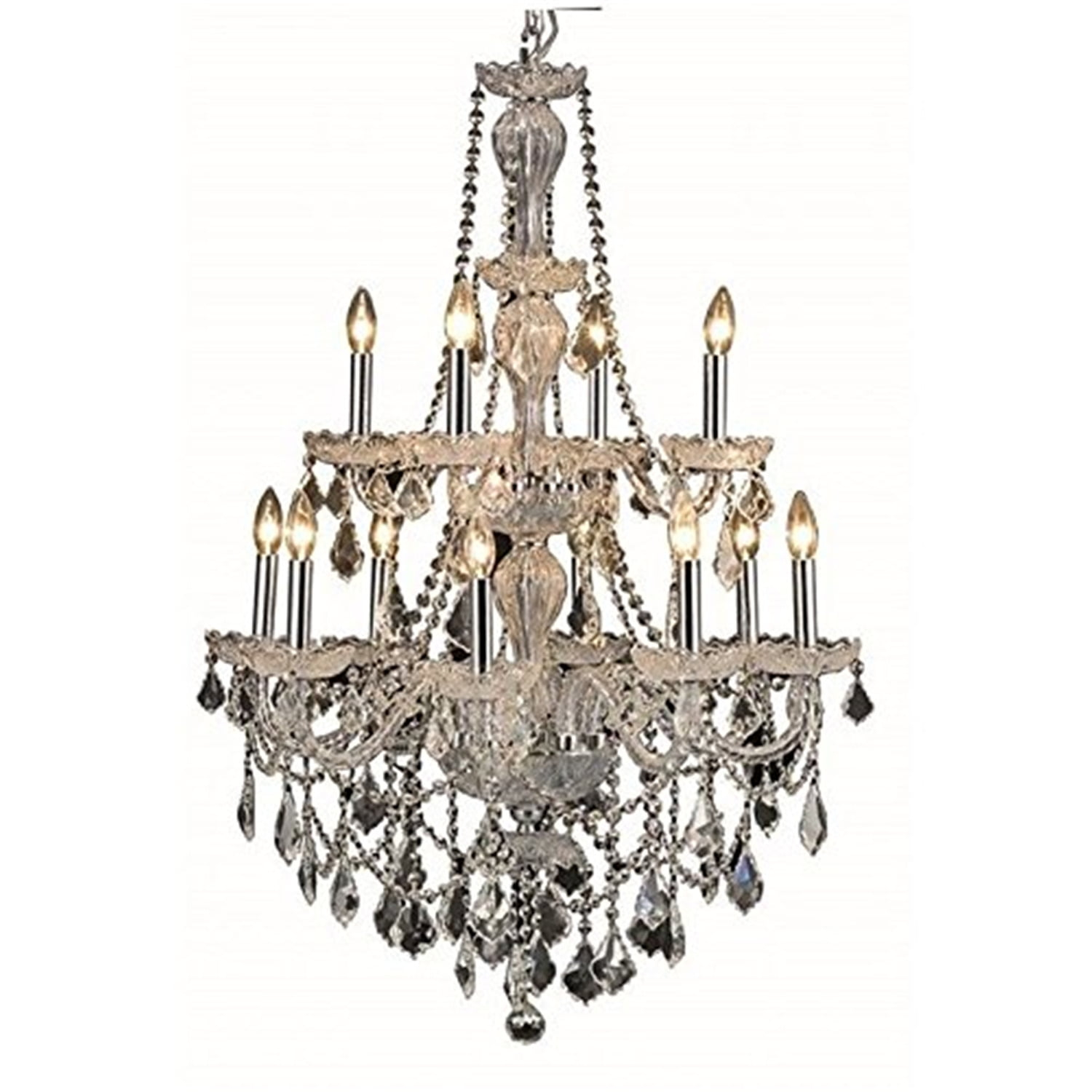 Elegant Lighting Giselle 28" 12 Light Royal Crystal Chandelier