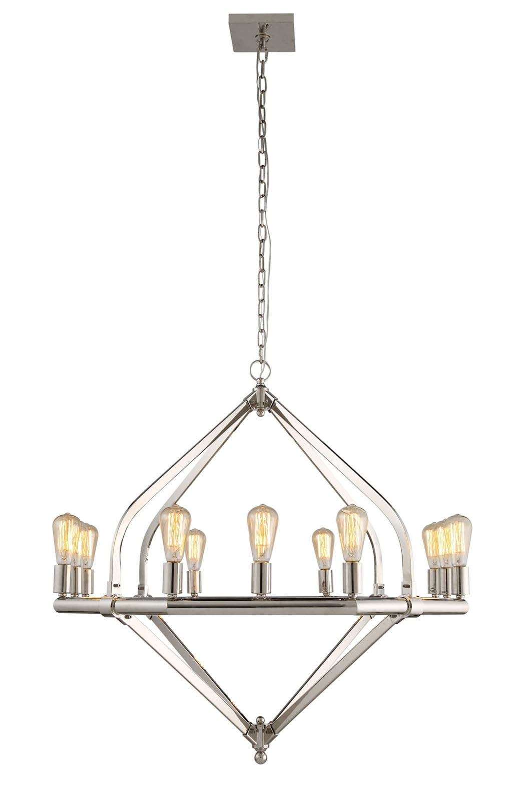 Elegant Lighting Illumina 12 light polished Nickel Pendant