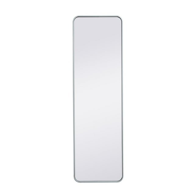 Elegant Lighting MR801860WH 18 x 60 in. Evermore Soft Corner Rectangular Metal Mirror, White