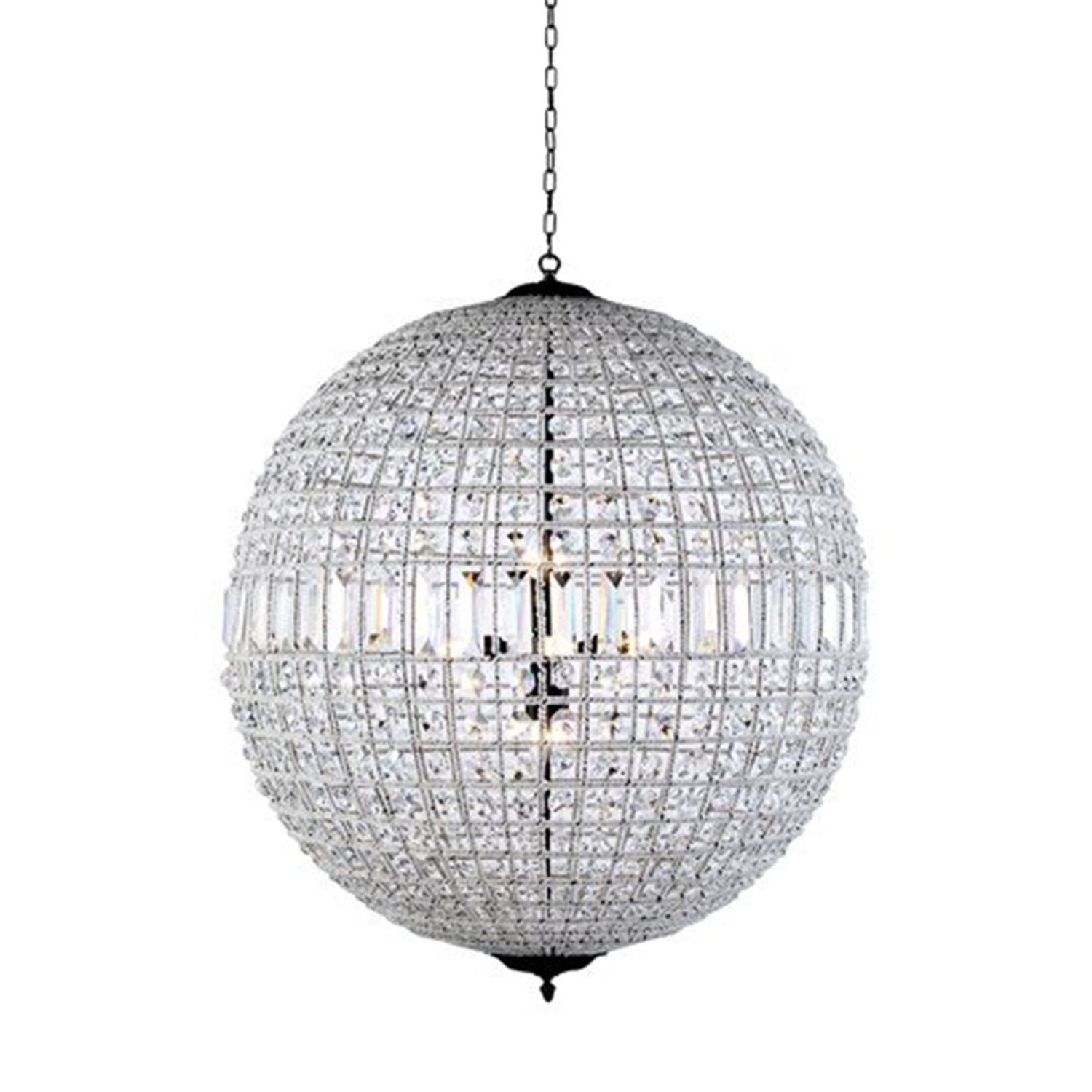 Elegant Lighting Olivia 36" 8 Light Royal Crystal Pendant Lamp