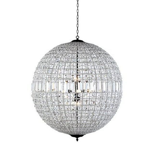 Elegant Lighting Olivia 36" 8 Light Royal Crystal Pendant Lamp