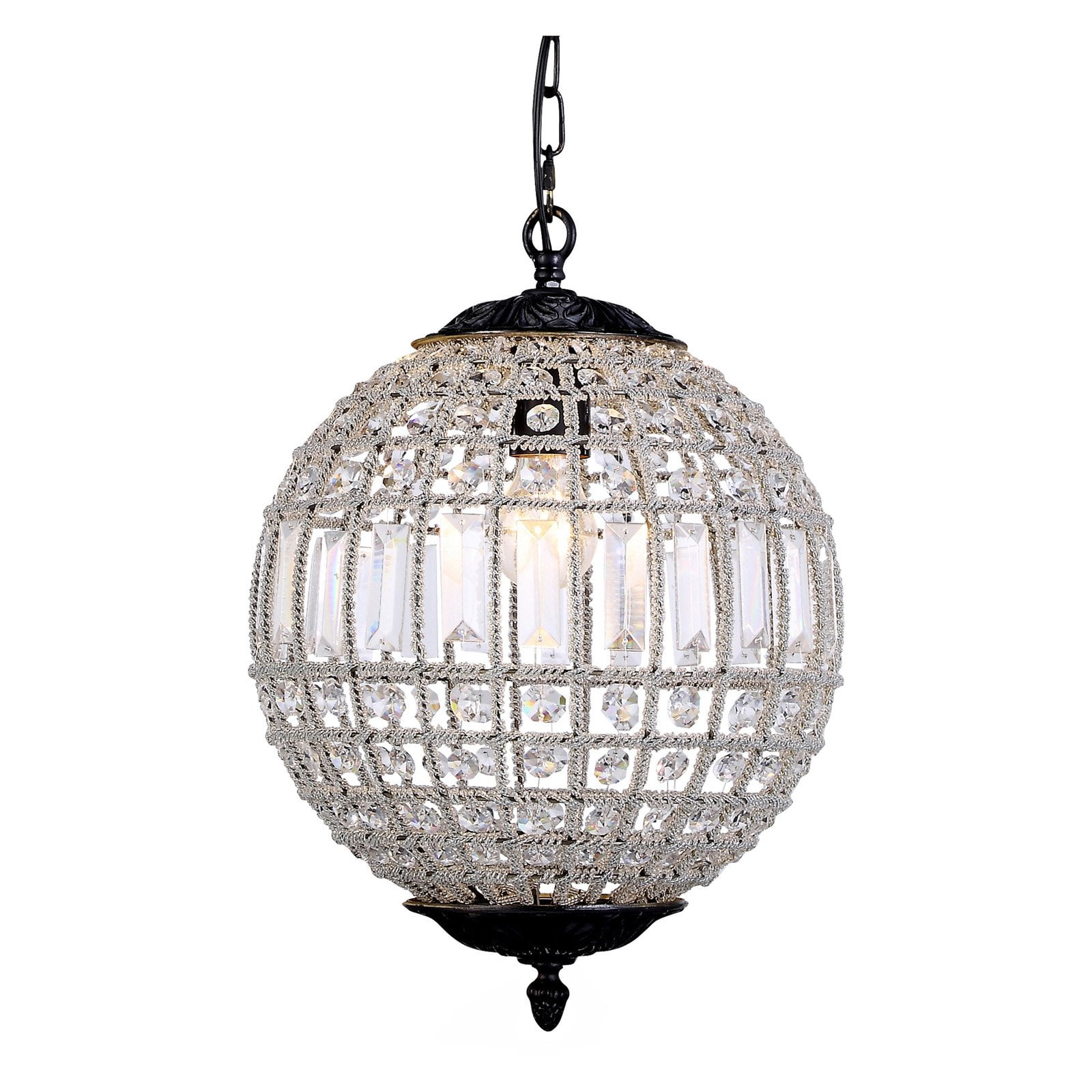Elegant Lighting Olivia 36" 8 Light Royal Crystal Pendant Lamp
