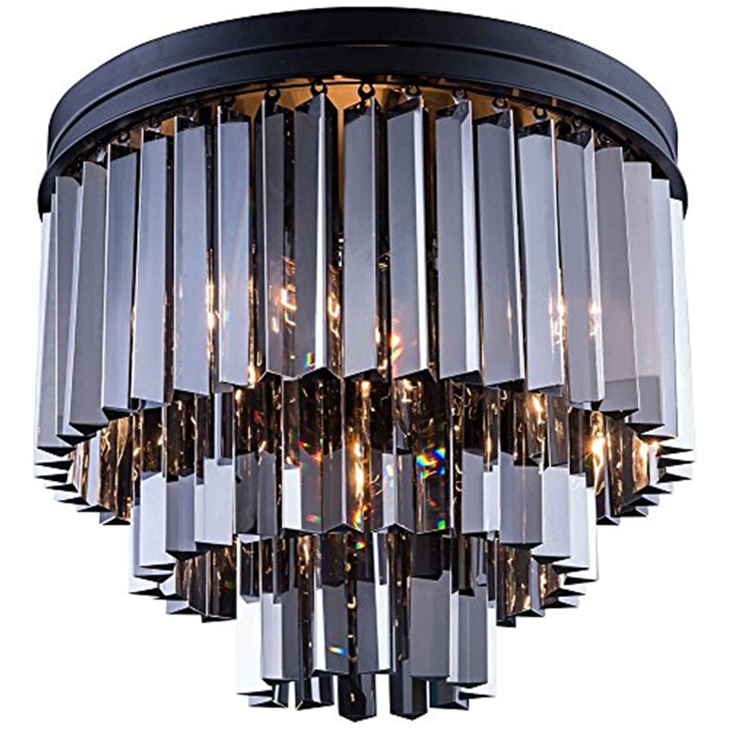 Elegant Lighting Sydney 20" 9 Light Royal Crystal Flush Mount