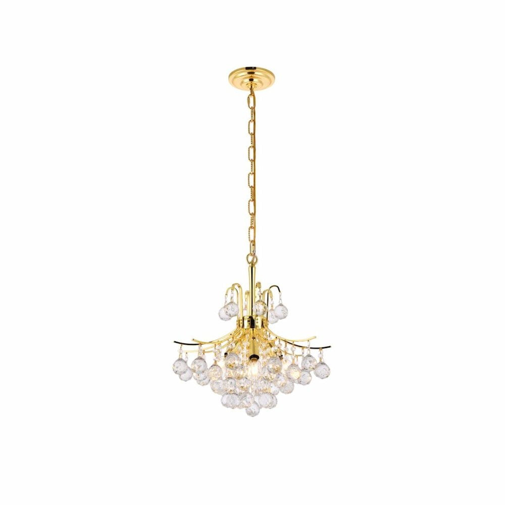 Elegant Lighting Value Toureg 6 light Gold Pendant Clear Royal Cut Crystal
