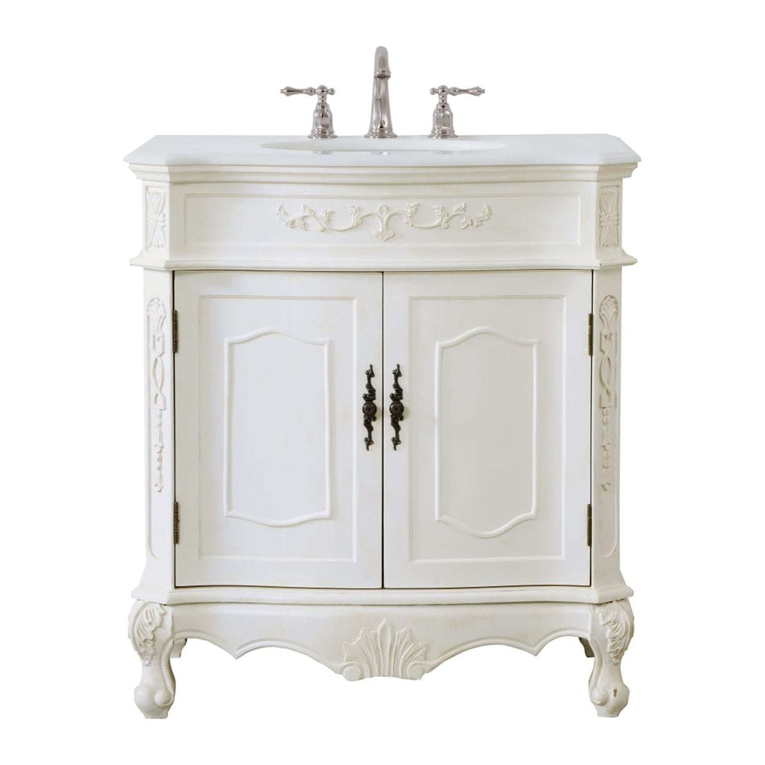 Elegant Lighting Vf10132-Vw Danville 32" Free Standing Single Basin Vanity Set - Off White