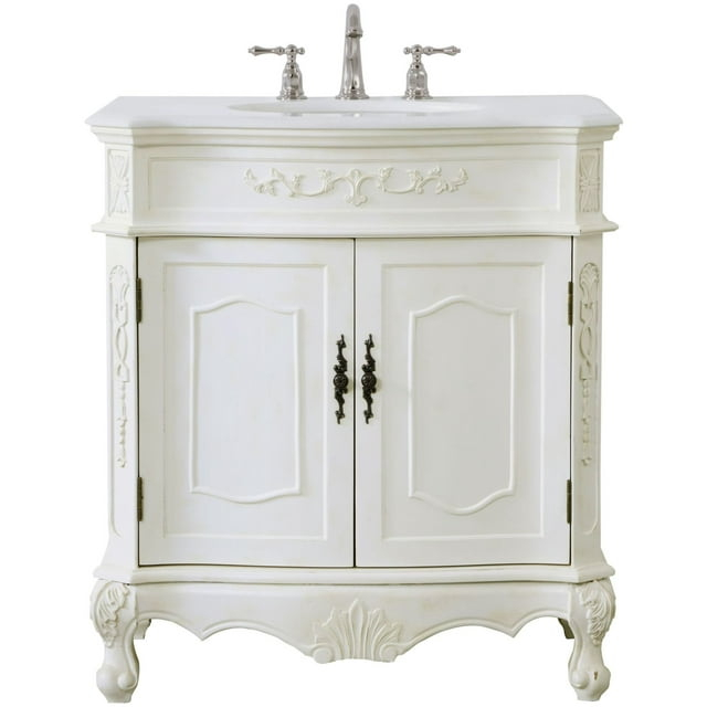 Elegant Lighting Vf10132-Vw Danville 32" Free Standing Single Basin Vanity Set - Off White