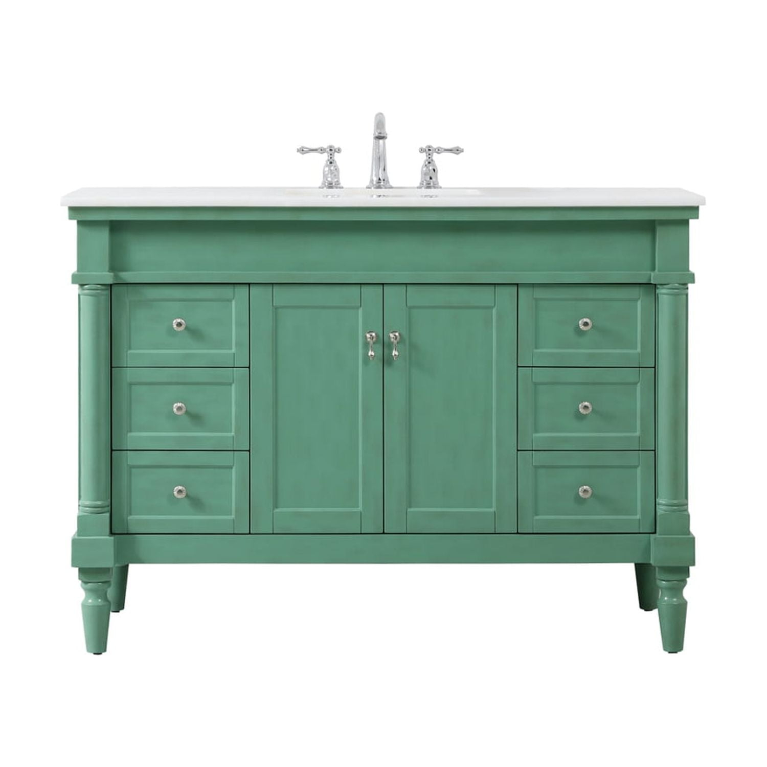 Elegant Lighting Vf13048-Vw Lexington 48" Free Standing Single Basin Vanity Set - Vintage