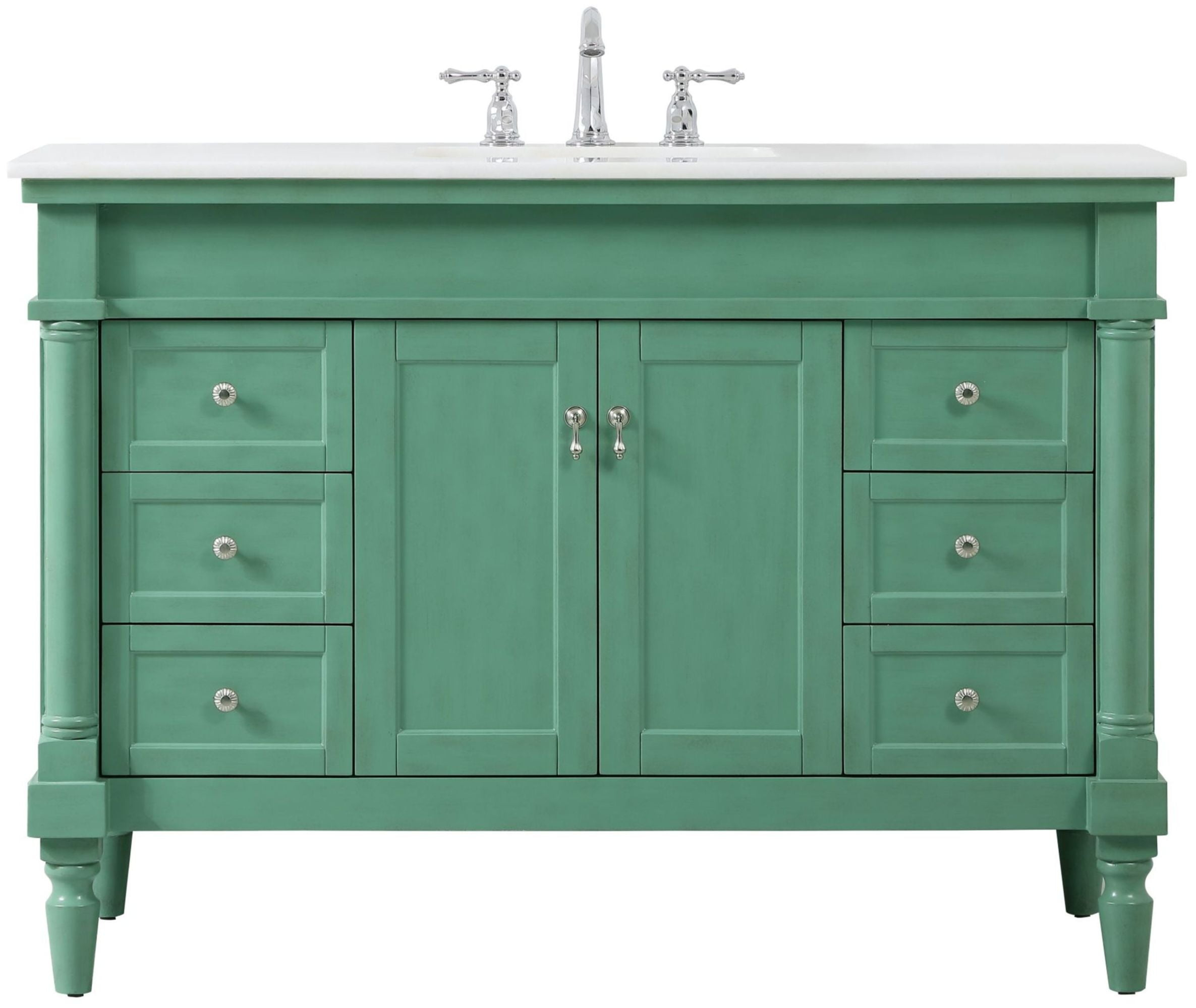 Elegant Lighting Vf13048-Vw Lexington 48" Free Standing Single Basin Vanity Set - Vintage
