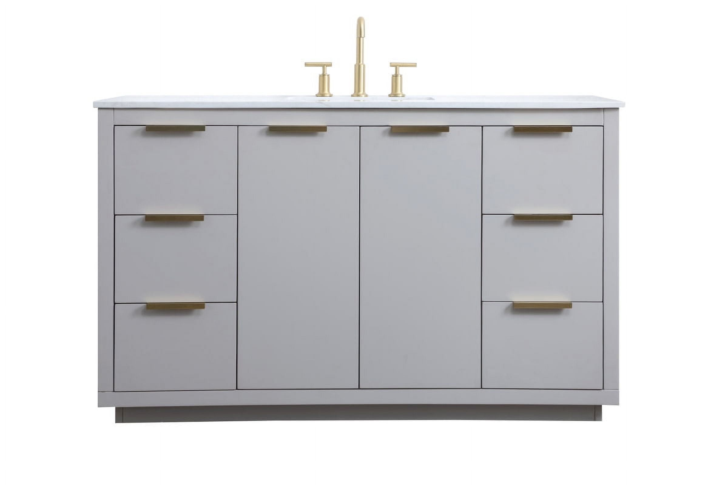 Elegant Lighting Vf19454 Blake 54" Free Standing Single Basin Vanity Set - Grey