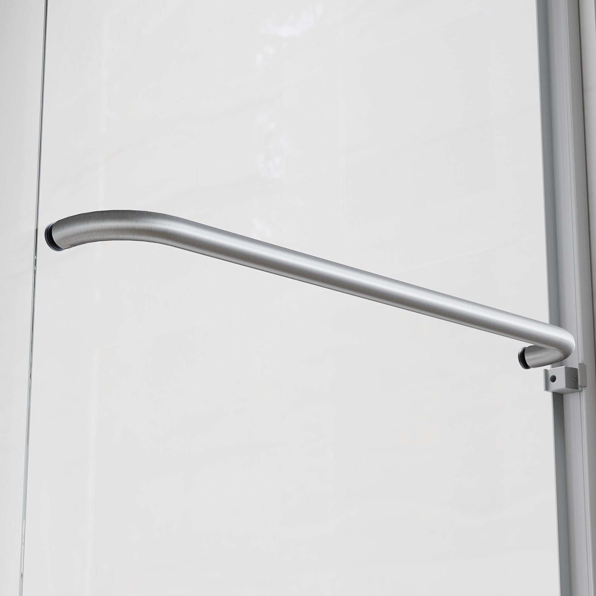 Elegant  Semi-Frameless Double Sliding Shower Doors in Brushed Nickel Finish Various Sizes Shower Enclosure 54''W x 72''H