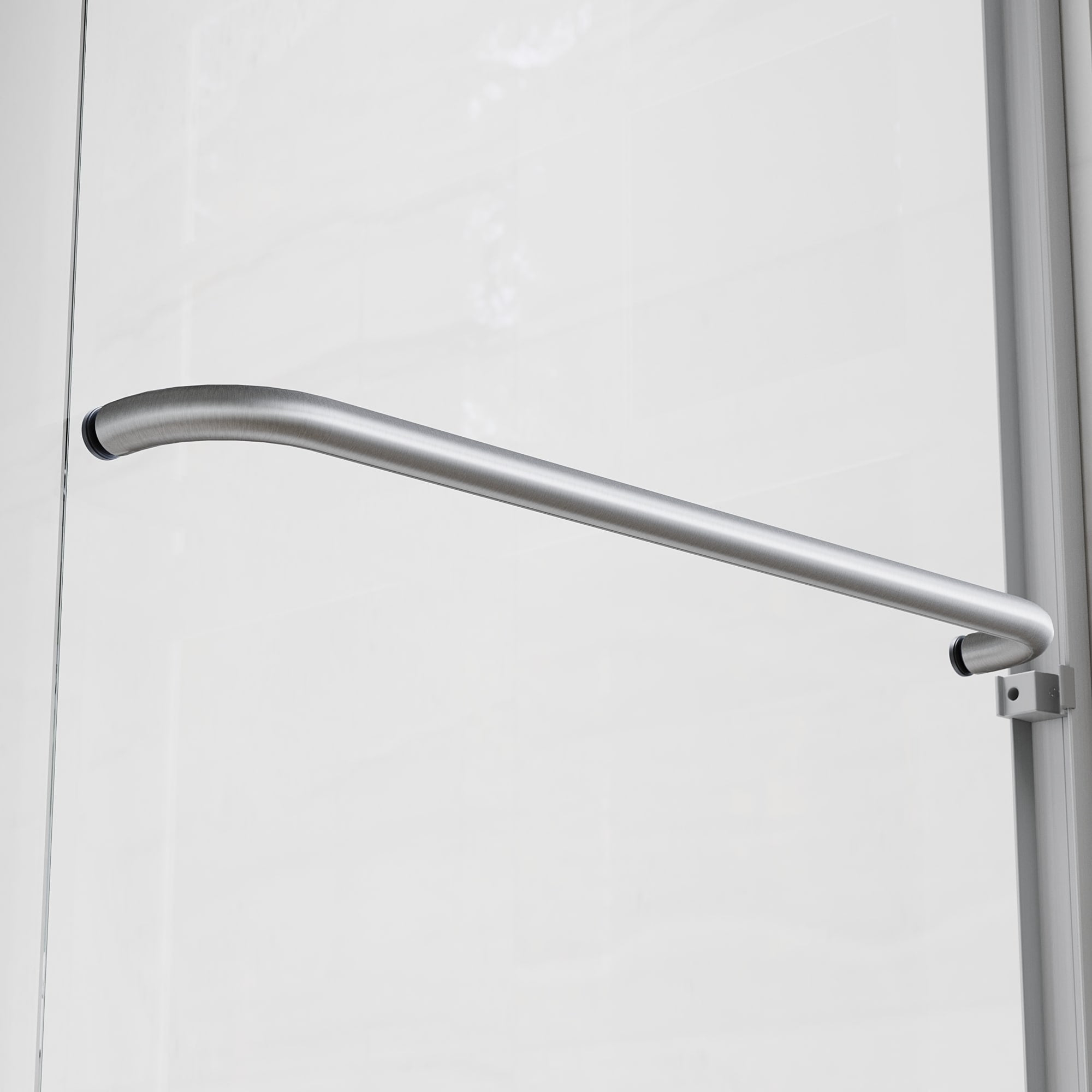 Elegant  Semi-Frameless Double Sliding Shower Doors in Brushed Nickel Finish Various Sizes Shower Enclosure 54''W x 72''H