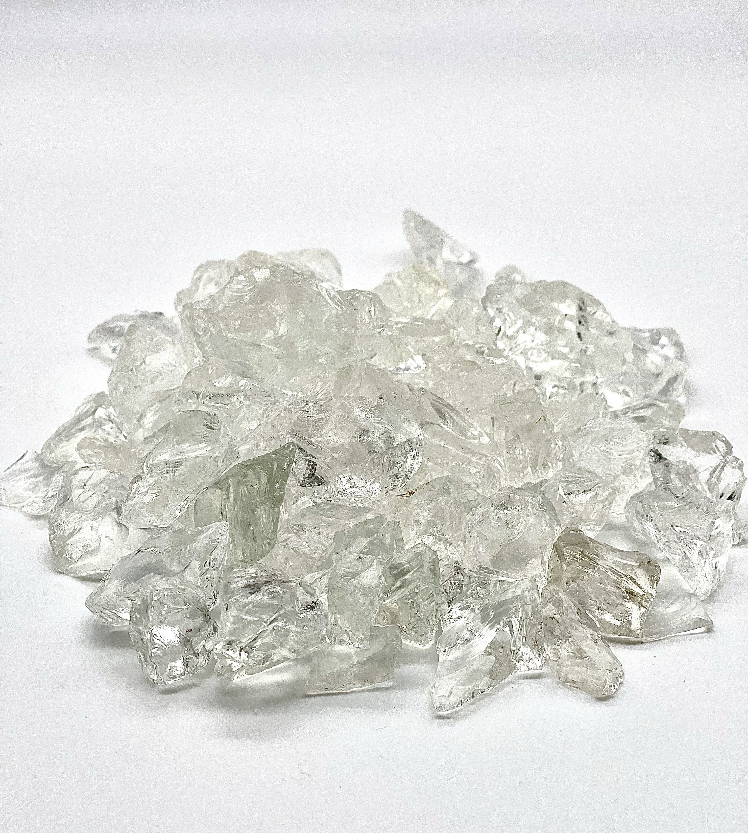 Element Fire Glass Large Crystal Clear Fire Pit Glass Rocks, 1/2"-1" 10 lbs, Indoor or Outdoor Fire Glass, Large Landscape Rock, Decorative Fire Glass