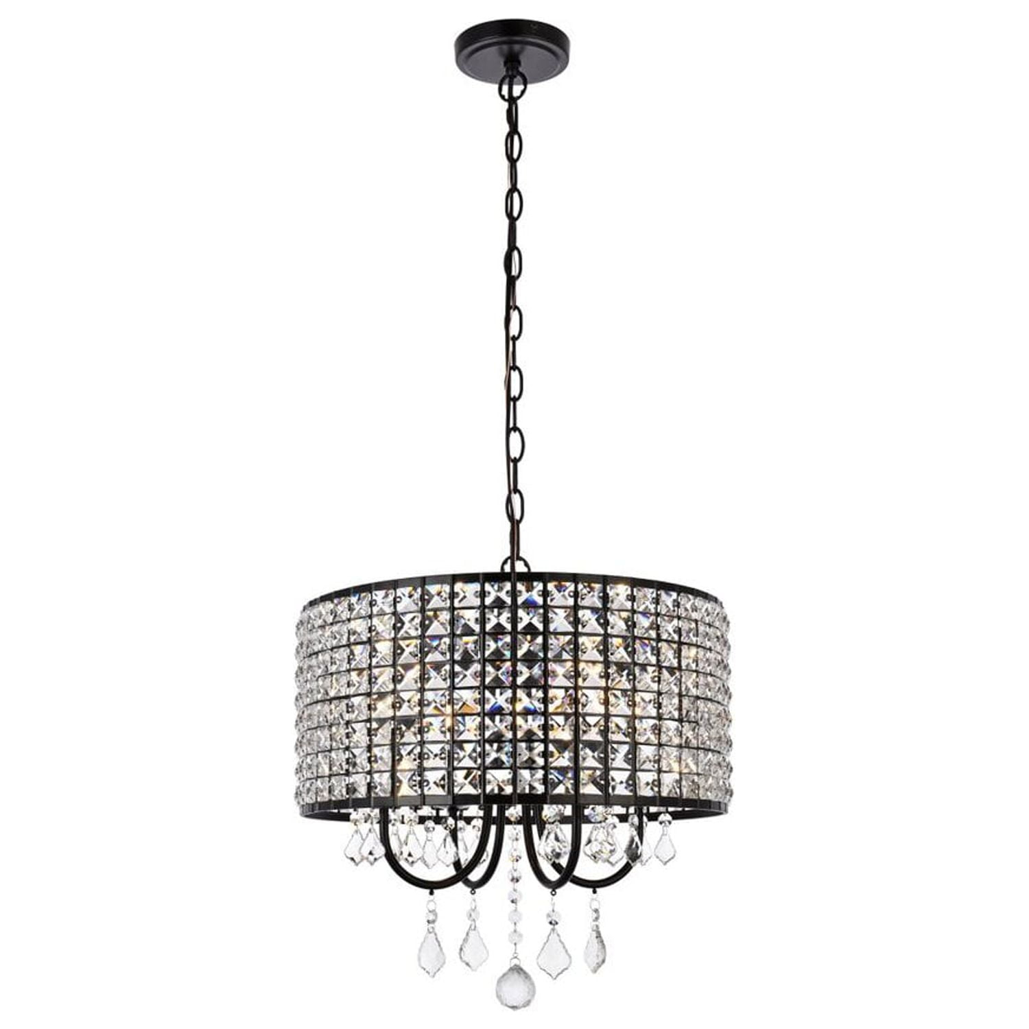 Elise 17 inch pendant in black
