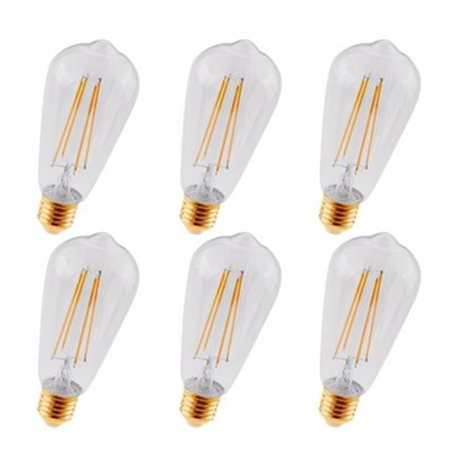 LED ST18 LIGHT BULB, 2200K, 360, CRI80, ETL, 3.5W, 40W EQUIVALENT, 15000HRS, LM300, DIMMABLE, INPUT VOLTAGE 120V 6 PACK