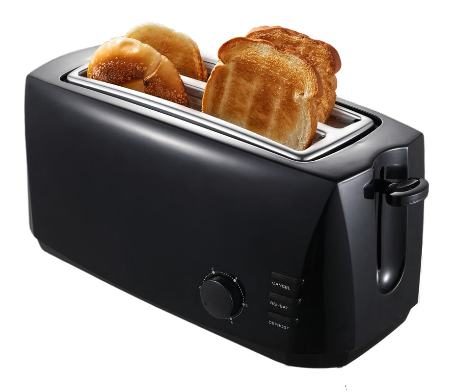 Elite Cuisine ECT2958 4 Slice Long Slot Cool Touch Toaster