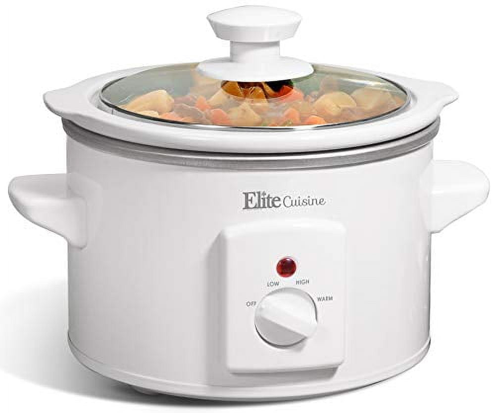 Elite Cuisine 1.5Qt. Mini Slow Cooker in Stainless Steel MST-250XW