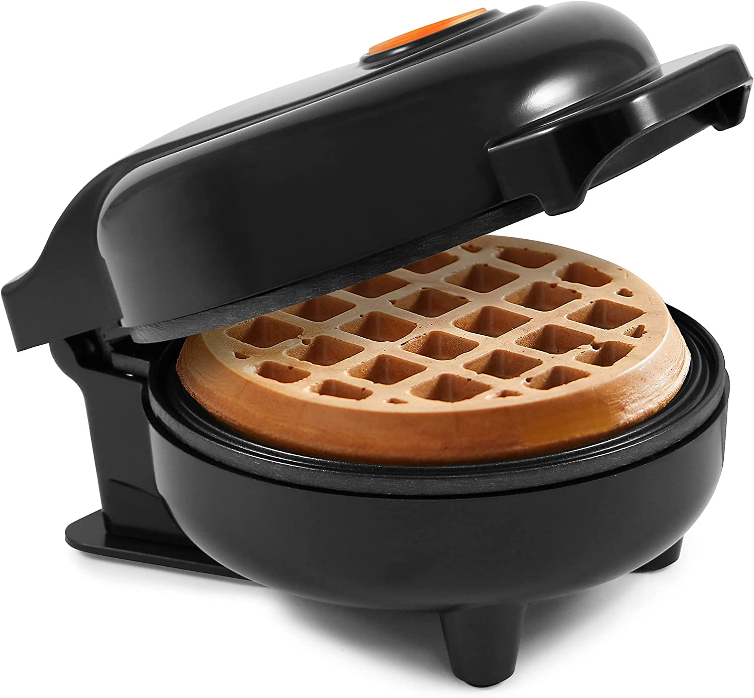 Elite Gourmet Mini Waffle Maker, Black