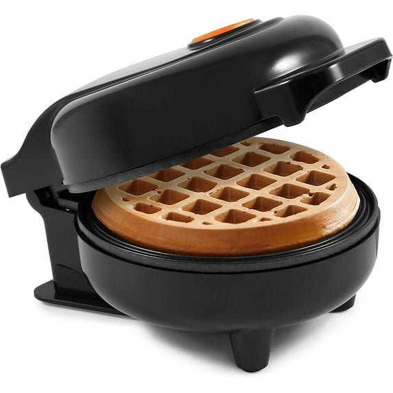 Elite Gourmet Mini Waffle Maker, Black