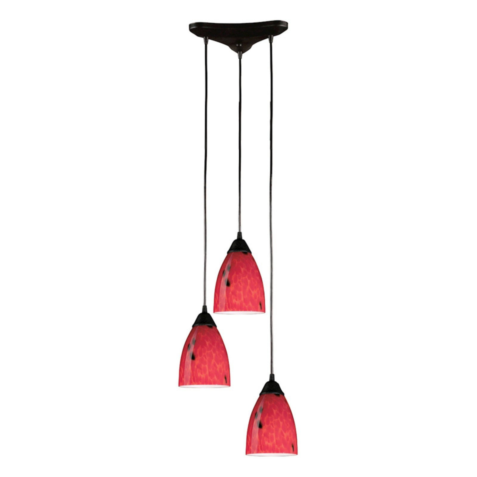 Elk Home Classico 3 - Light Pendant in  Dark Rust