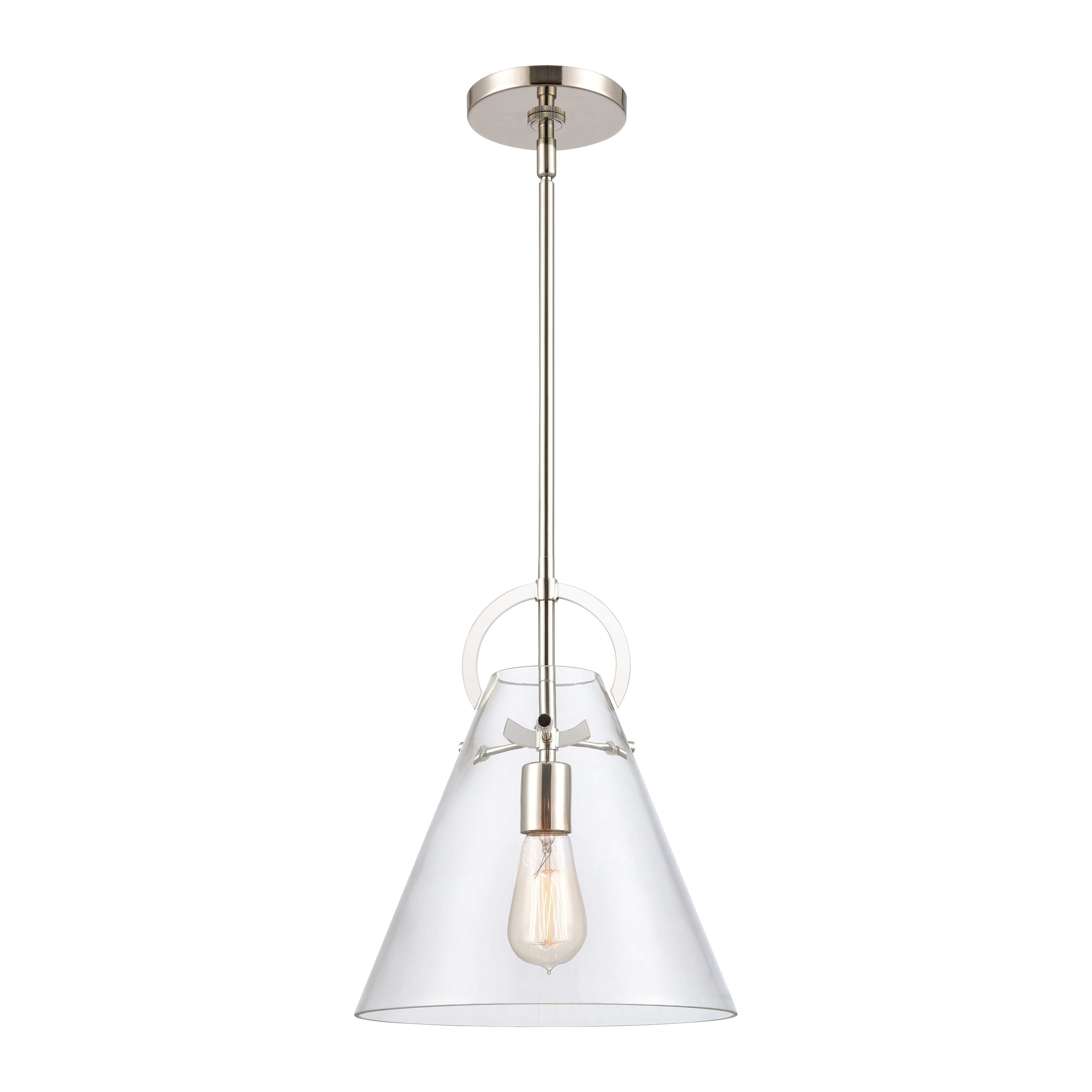 Elk Home Gabby 1 - Light Pendant in  Polished Nickel