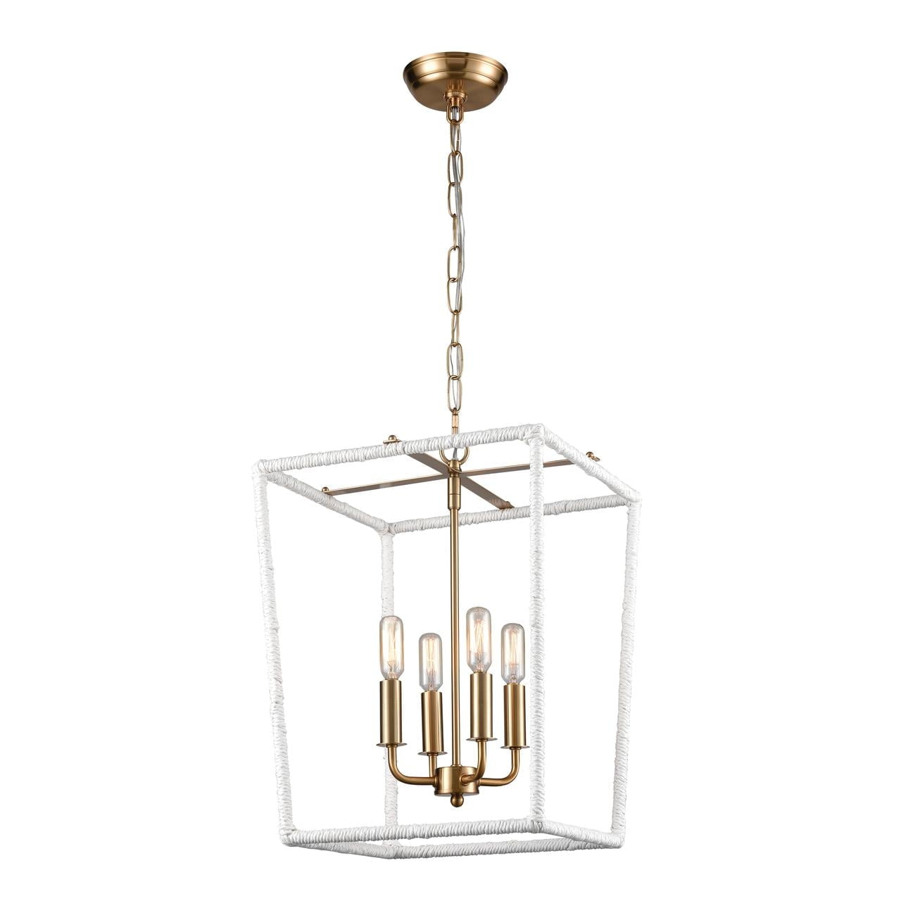 Elk Home 14-Inch Wide Kingdom Pendant, Transitional, Aged Brass