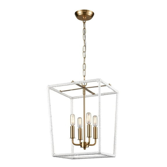 Elk Home 14-Inch Wide Kingdom Pendant, Transitional, Aged Brass