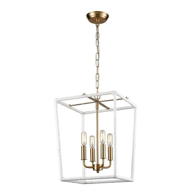 Elk Home 14-Inch Wide Kingdom Pendant, Transitional, Aged Brass