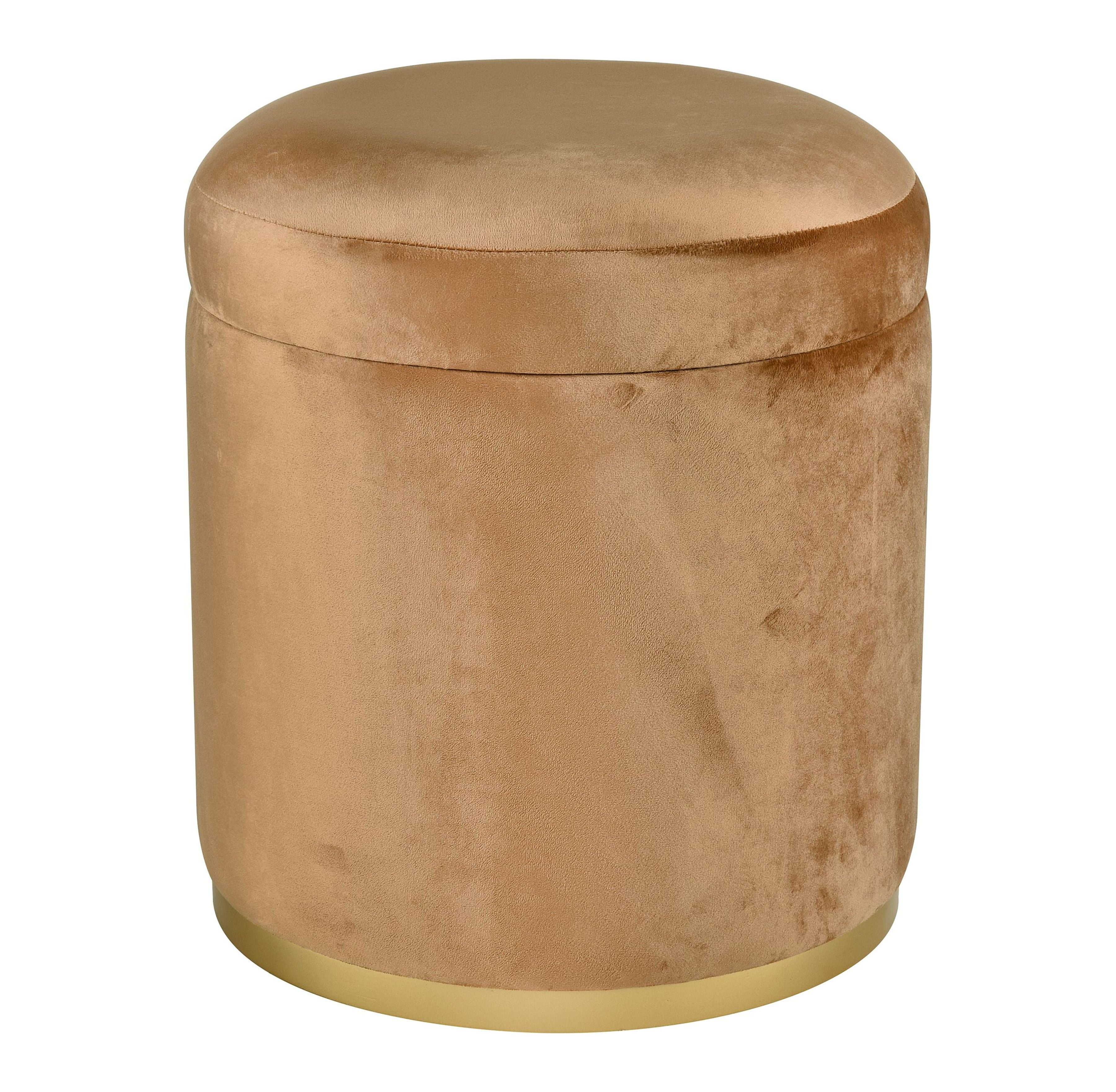 Elk Home 15.75-Inch Wide Raina Bench - Ottoman, Contemporary, Camel
